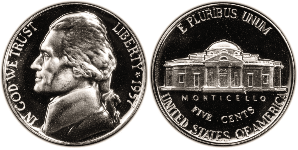 1957 Proof Jefferson Nickel