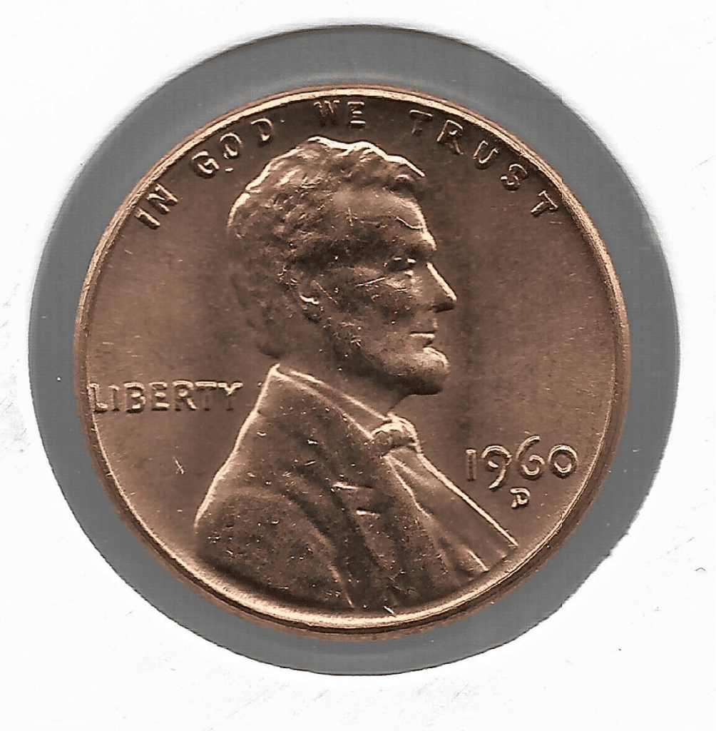 1960 penny cracked skull error
