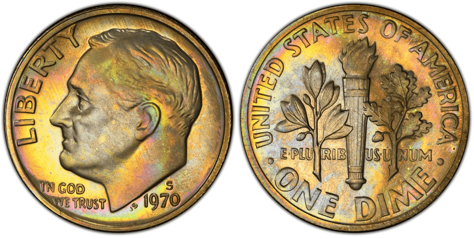 1970 Proof Roosevelt Dime