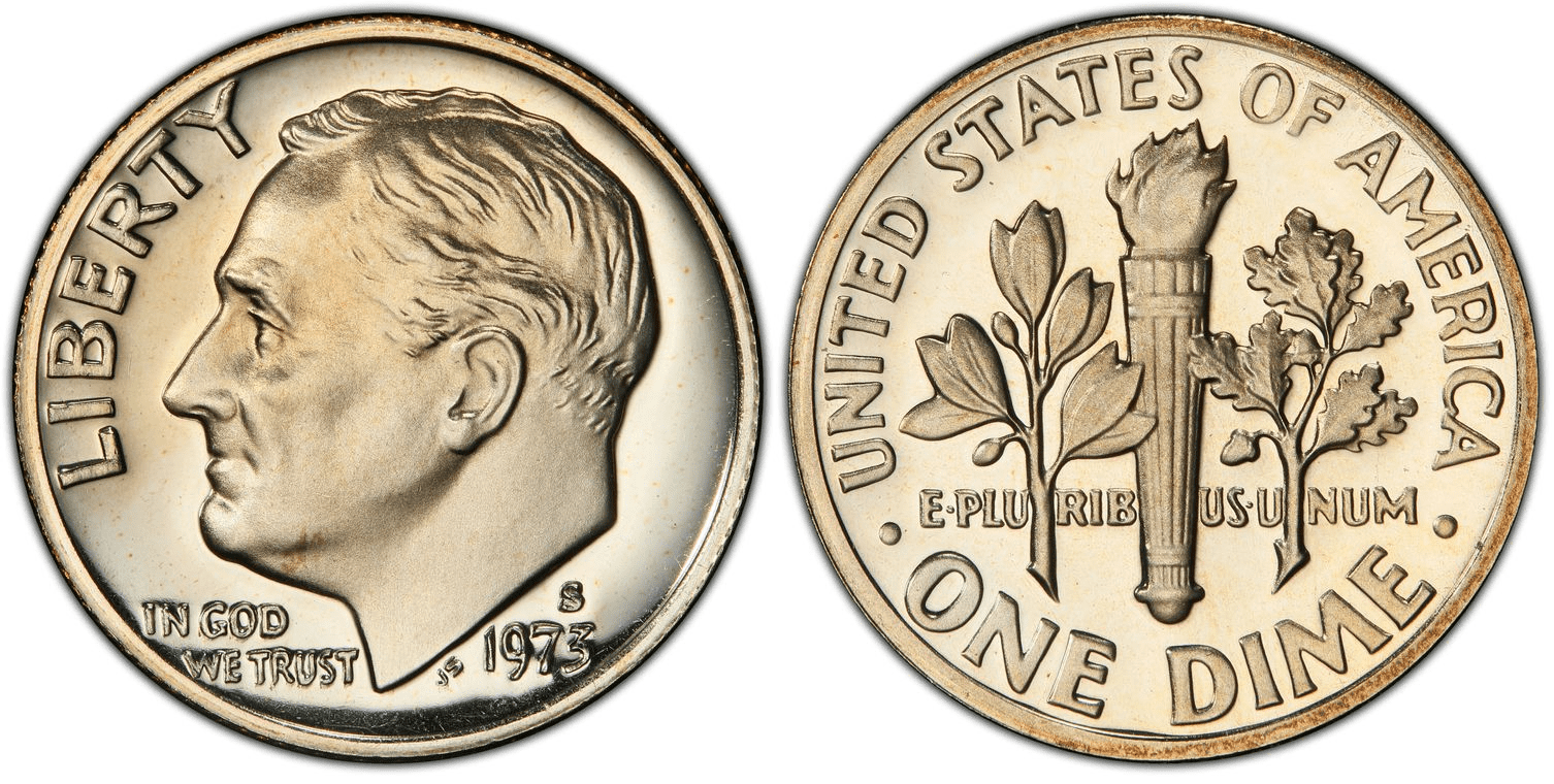 1973 Proof Roosevelt Dime