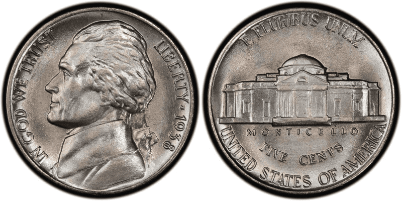 1991 P Jefferson Nickel