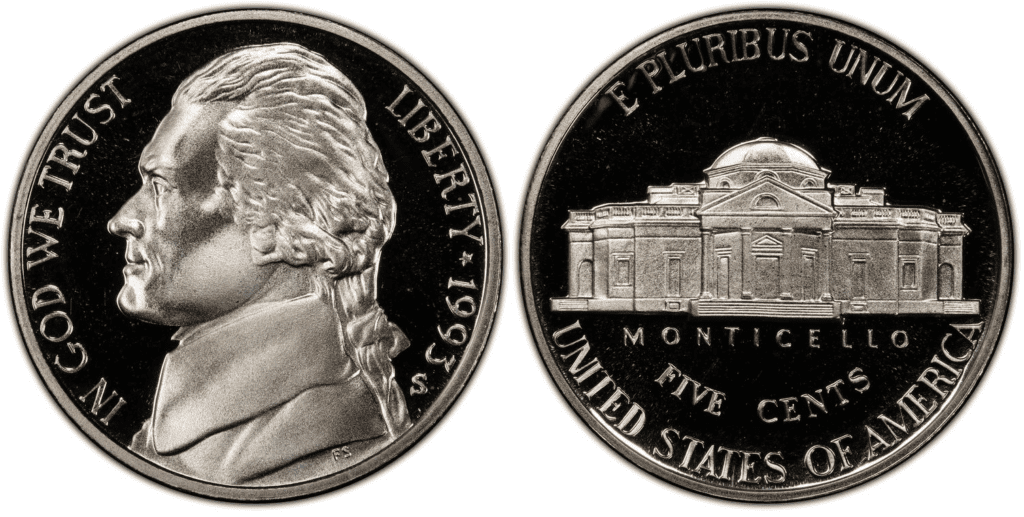 1993 S Jefferson Nickel