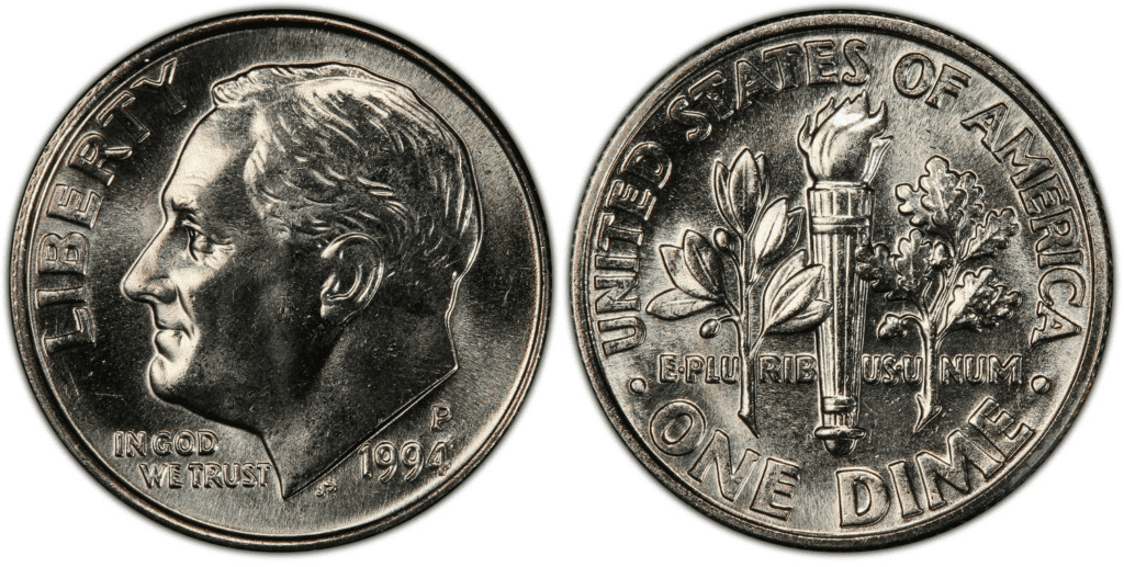 1994 P Mercury Dime