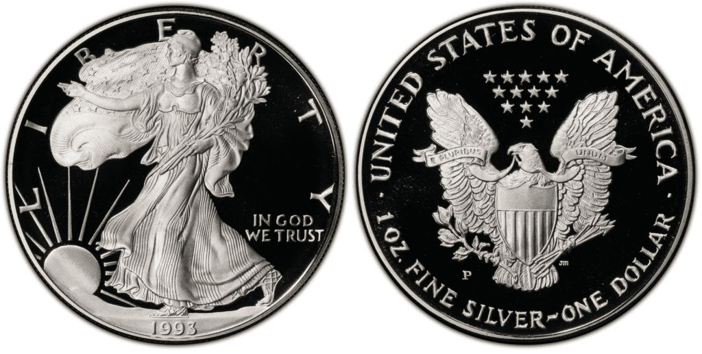 1993 P Proof American Silver Dollar