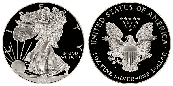 1994 P Proof American Silver Dollar