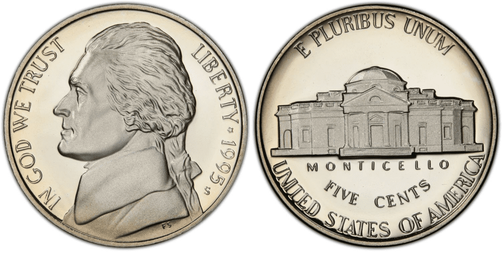 1995 S Proof Jefferson Nickel
