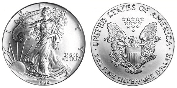1994 W American Silver Dollar