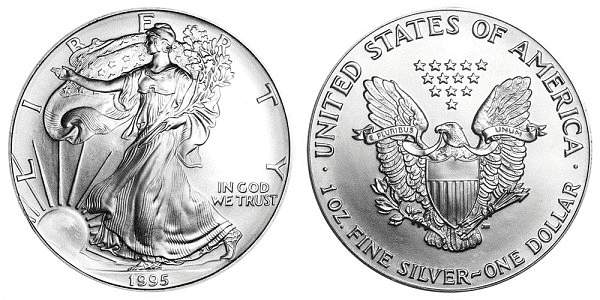 1995 W American Silver Dollar