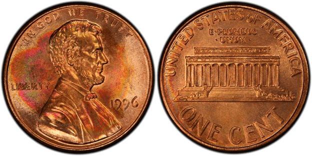 1996 P Lincoln Penny