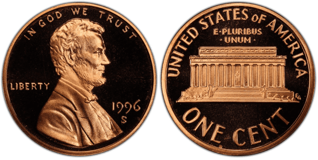 1996 S Proof Lincoln Penny