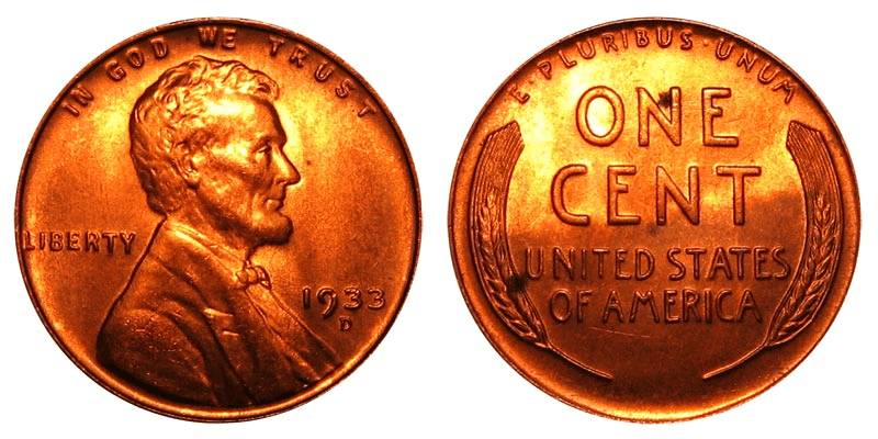 What Is the 1933 Lincoln Wheat Penny Made Of