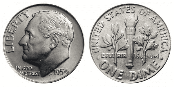 What Is the 1954 Roosevelt Dime Made Of