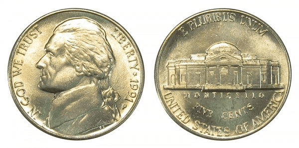 What Is the 1991 Jefferson Nickel Made Of