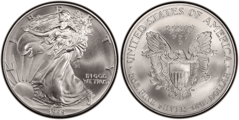What Is the 1995 American Silver Dollar Made Of
