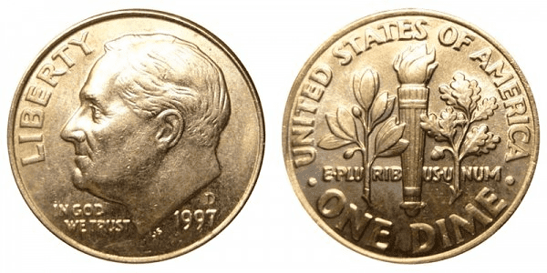 What Is the 1997 Roosevelt Dime Made Of
