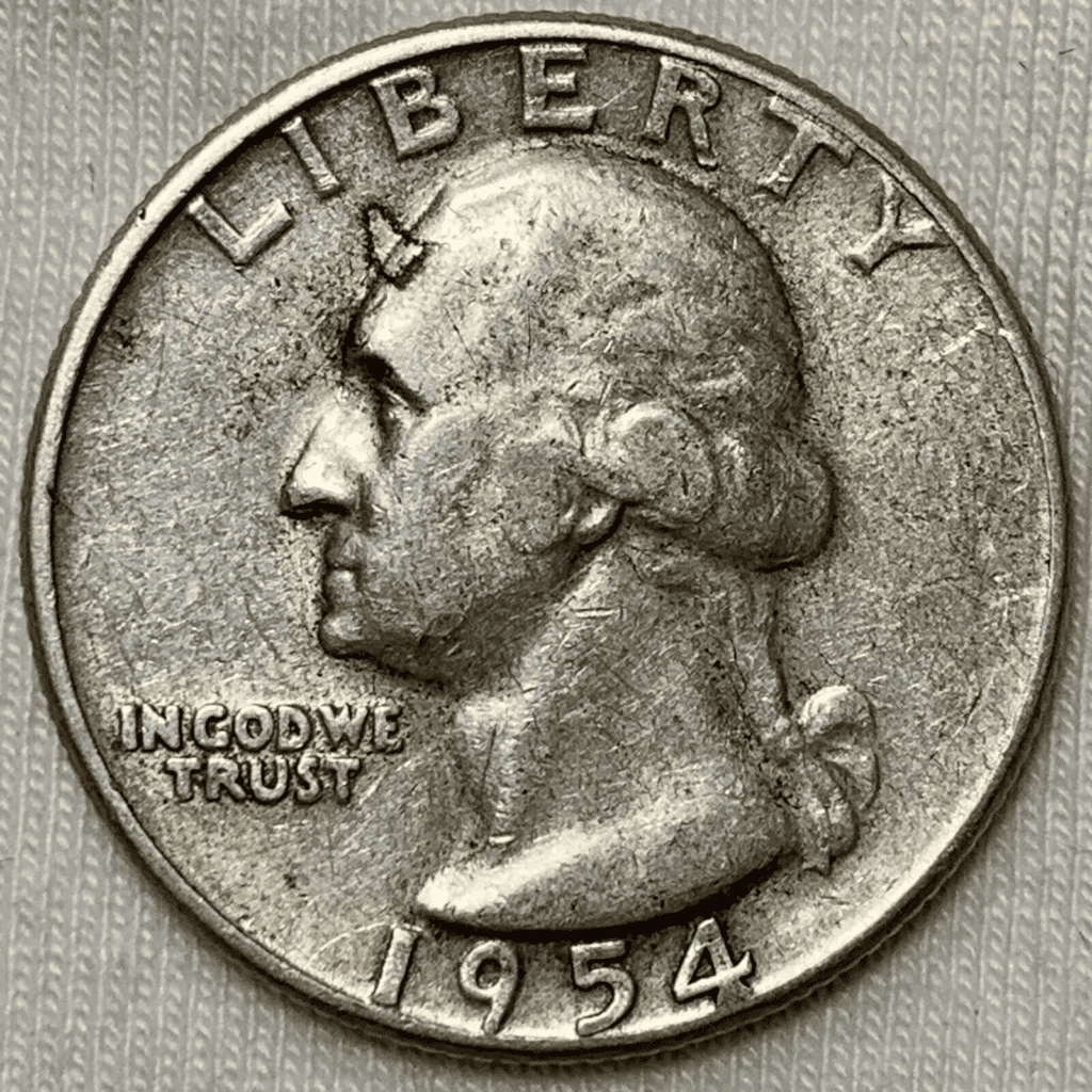 strike-through error in a 1954 quarter