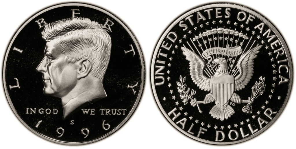 1996 S Kennedy Half Dollar