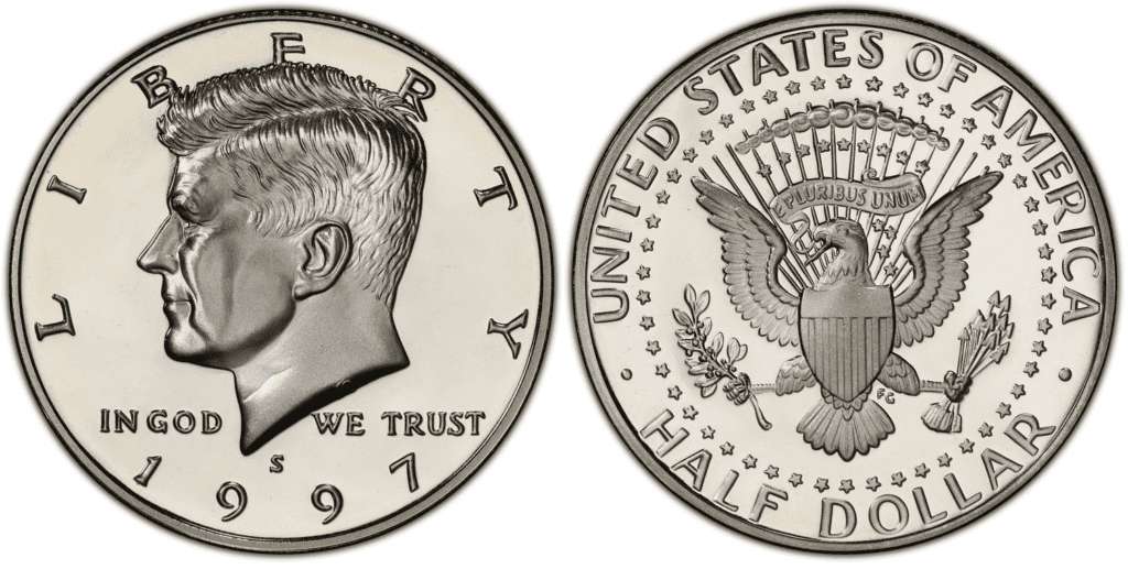 1997 S Proof Kennedy Half Dollar