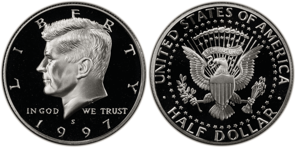 1997 S Silver Proof Kennedy Half Dollar