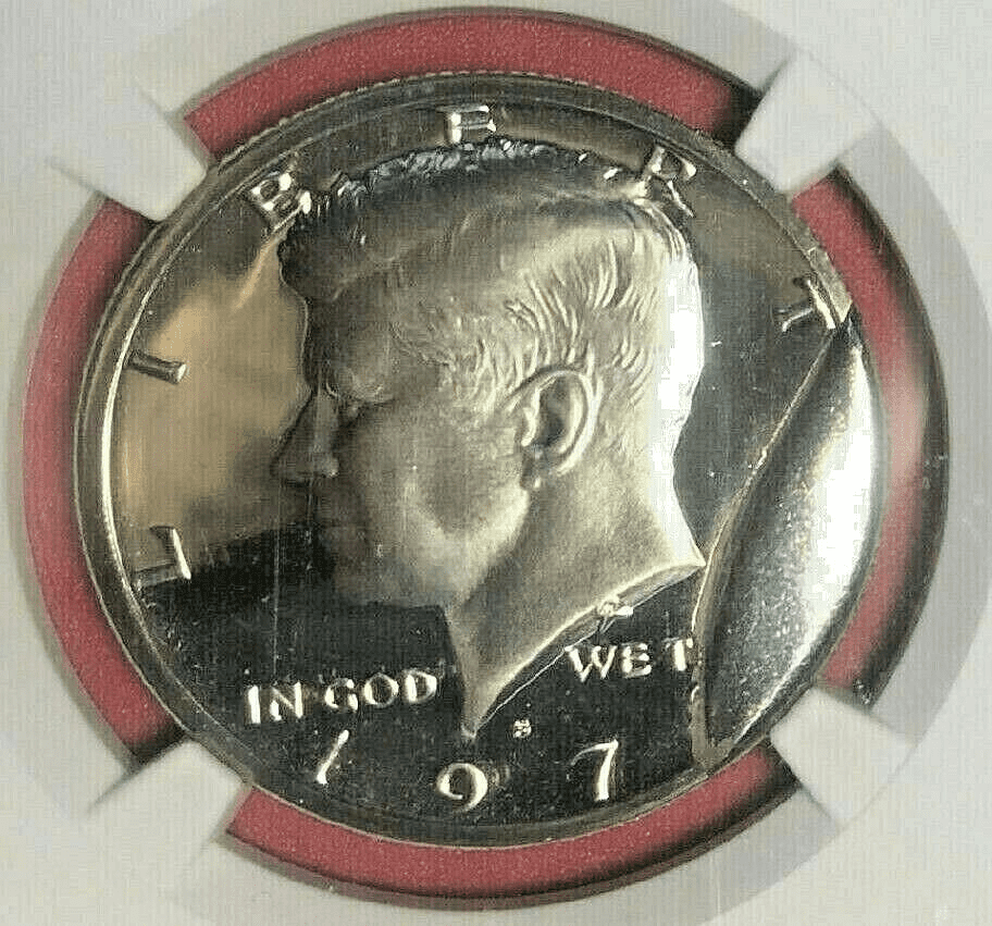 1973 Kennedy Half Dollar cud error 