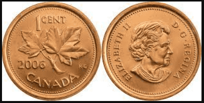 2006 Steel Error Canadian Penny