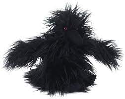Jellycat Charlie Crow Black Soft Toy Crazy Fur Bird Plush