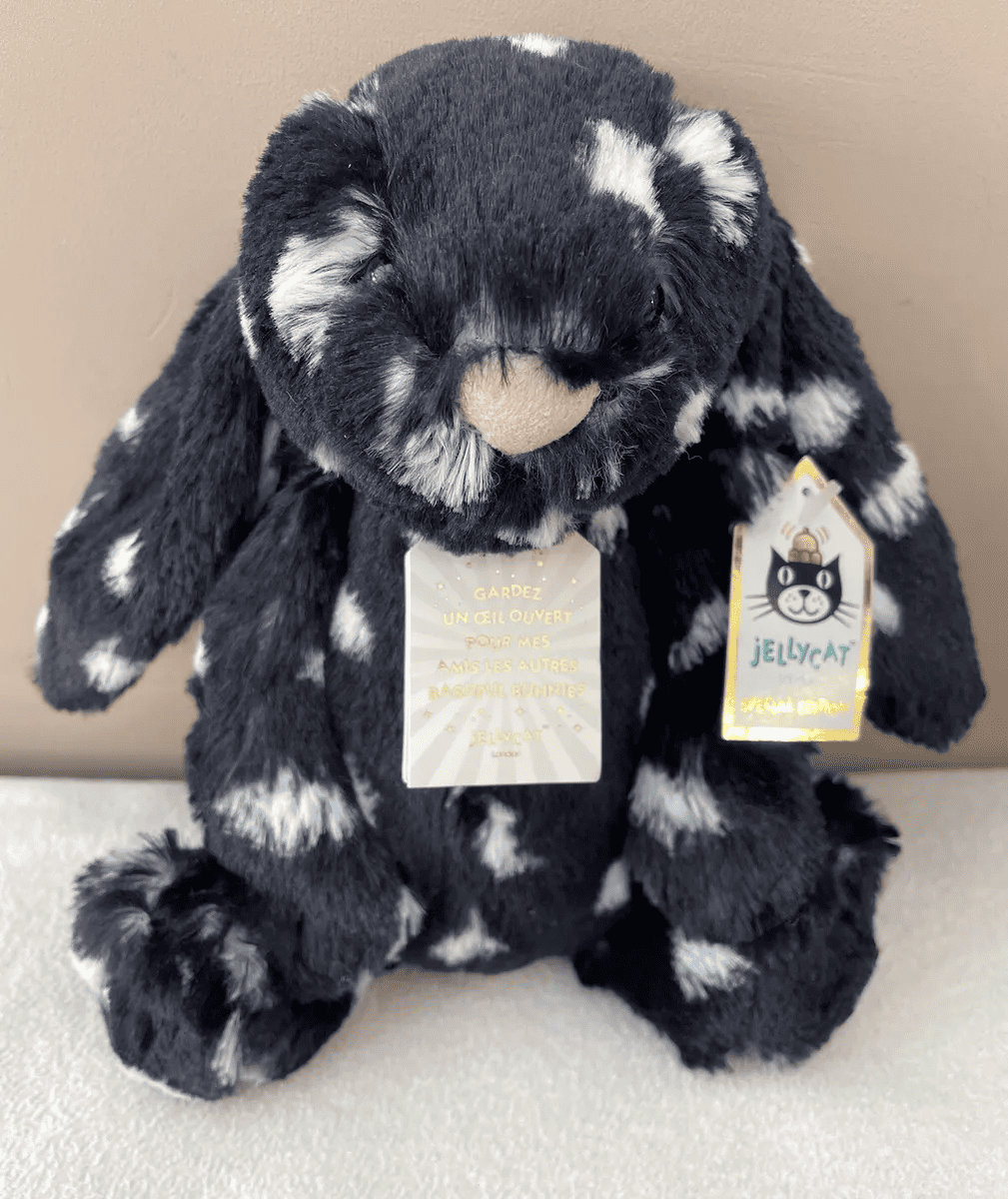 Jellycat Special Edition Paloma Bashful Bunny Soft Toy Black White Spot BNWT