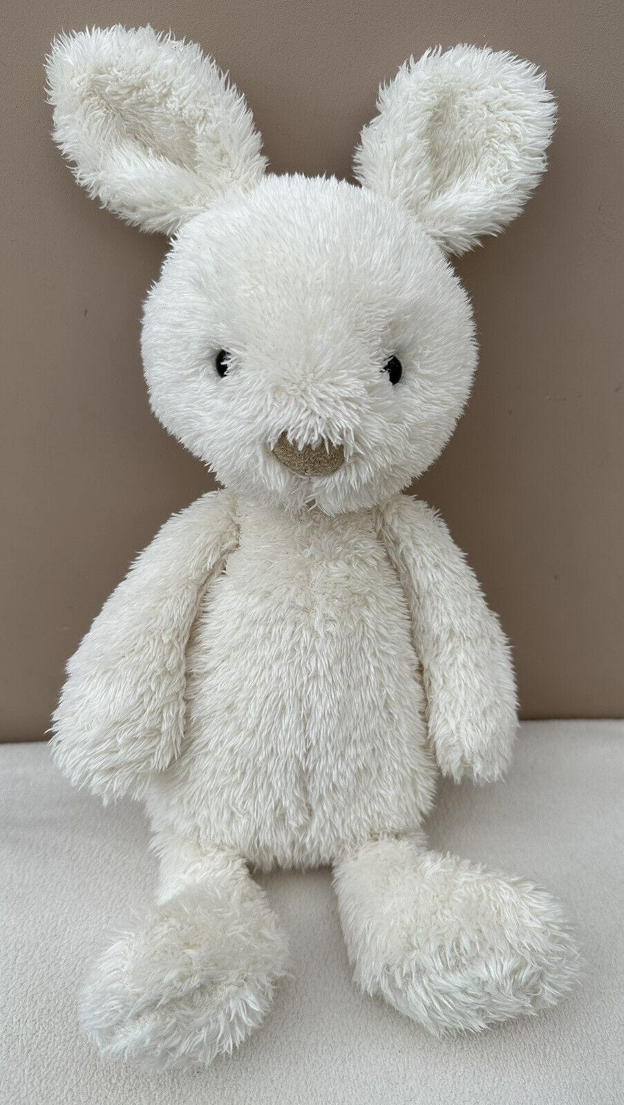 Jellycat Medium Nugget Bunny Rabbit Soft Toy Baby Comforter White Rare