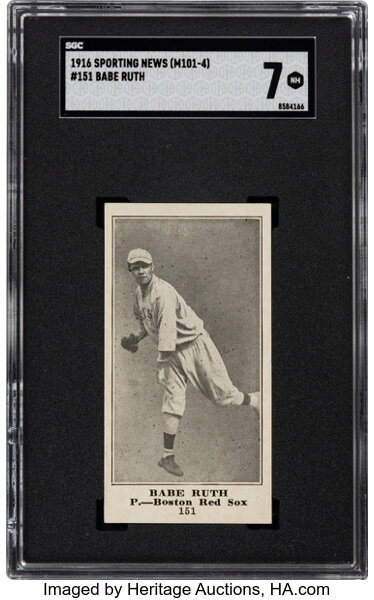 1916 M101-4 Sporting News Babe Ruth #151