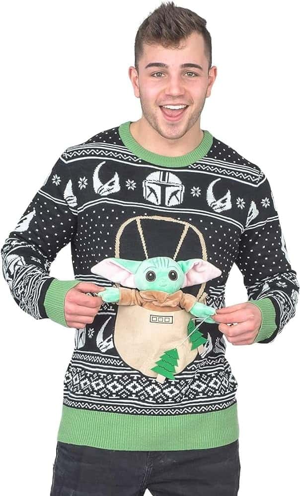 Star Wars Baby Yoda The Child Forces Trees Ugly Christmas Sweater