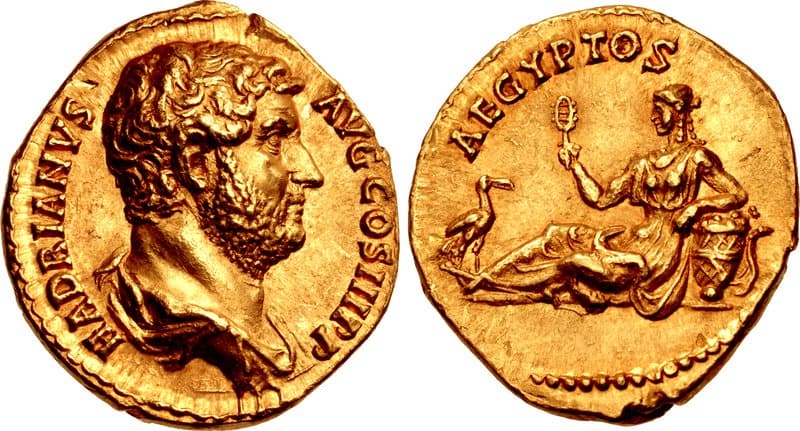 117 AD Hadrian Gold Aureus