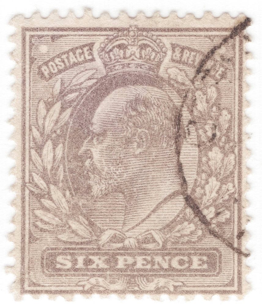 6d Pale Dull Purple Edward VII Stamp