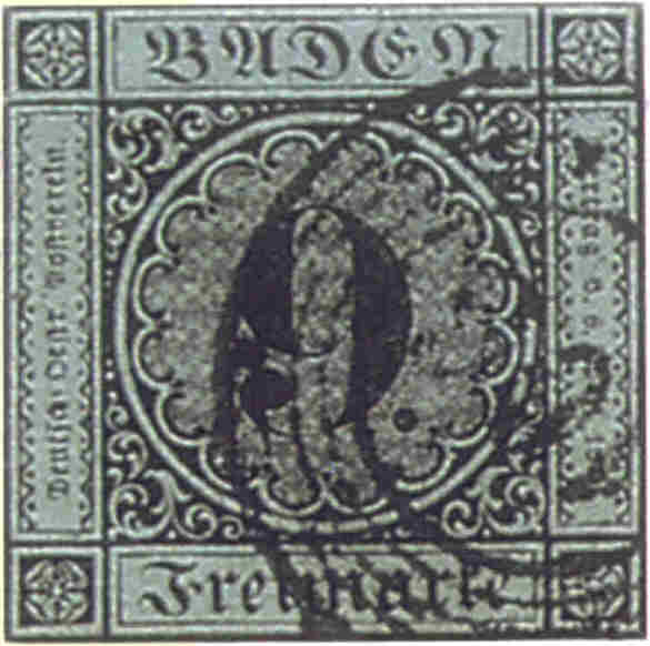 Baden 9 Kreuzer Error (1851)