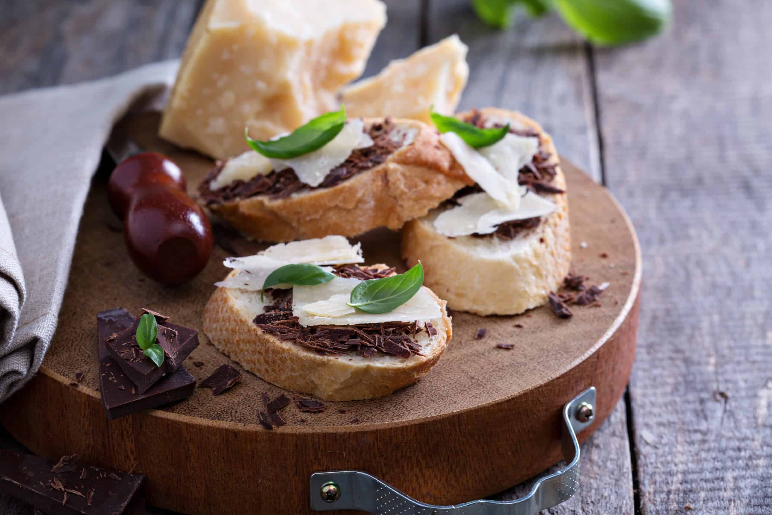 Chocolate and Parmesan Cheese