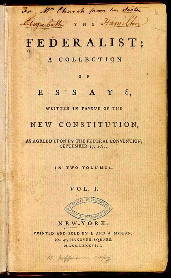 The Federalist Papers (1788)