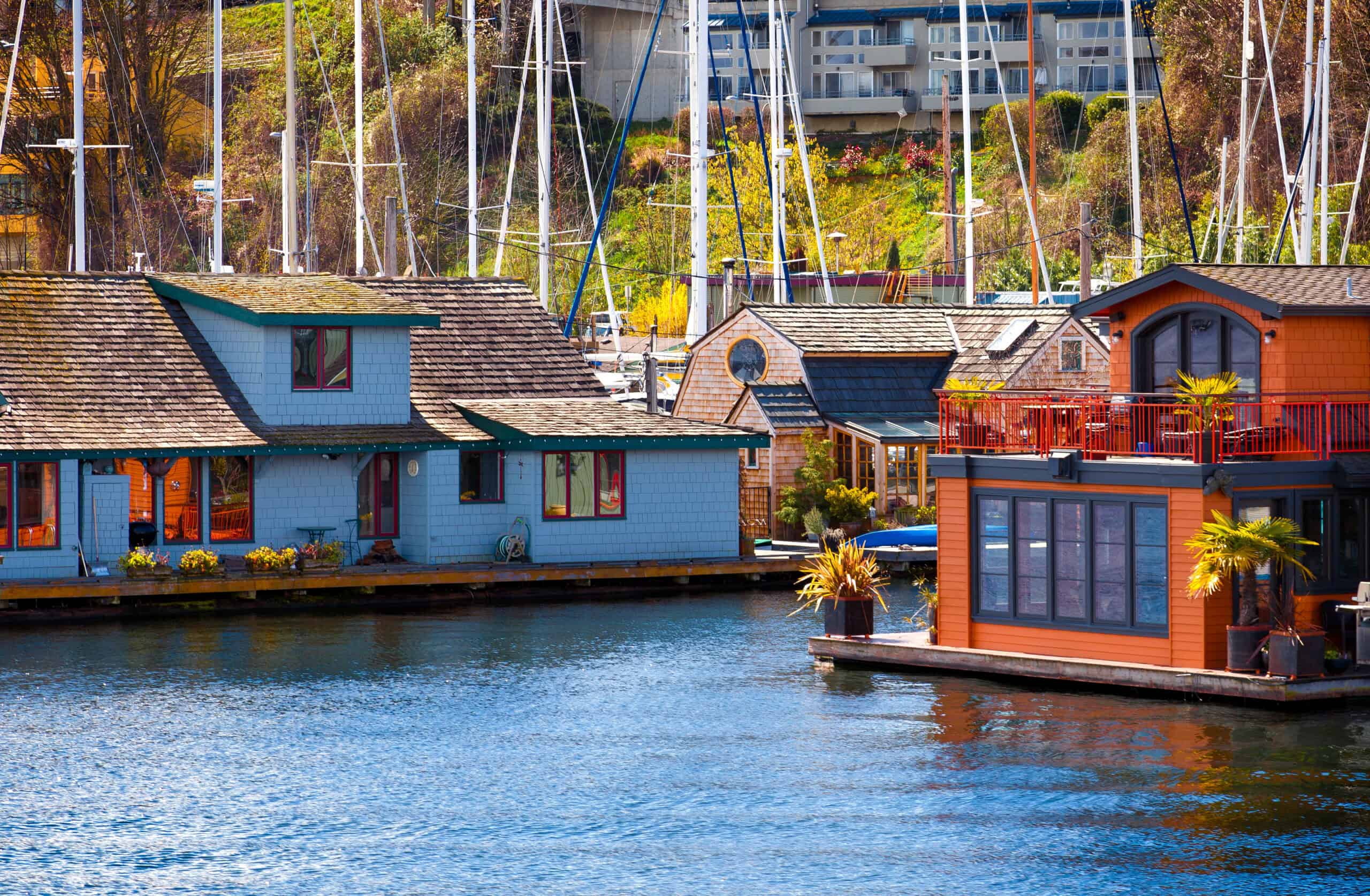 Floating House in Seattle, Washington, USA