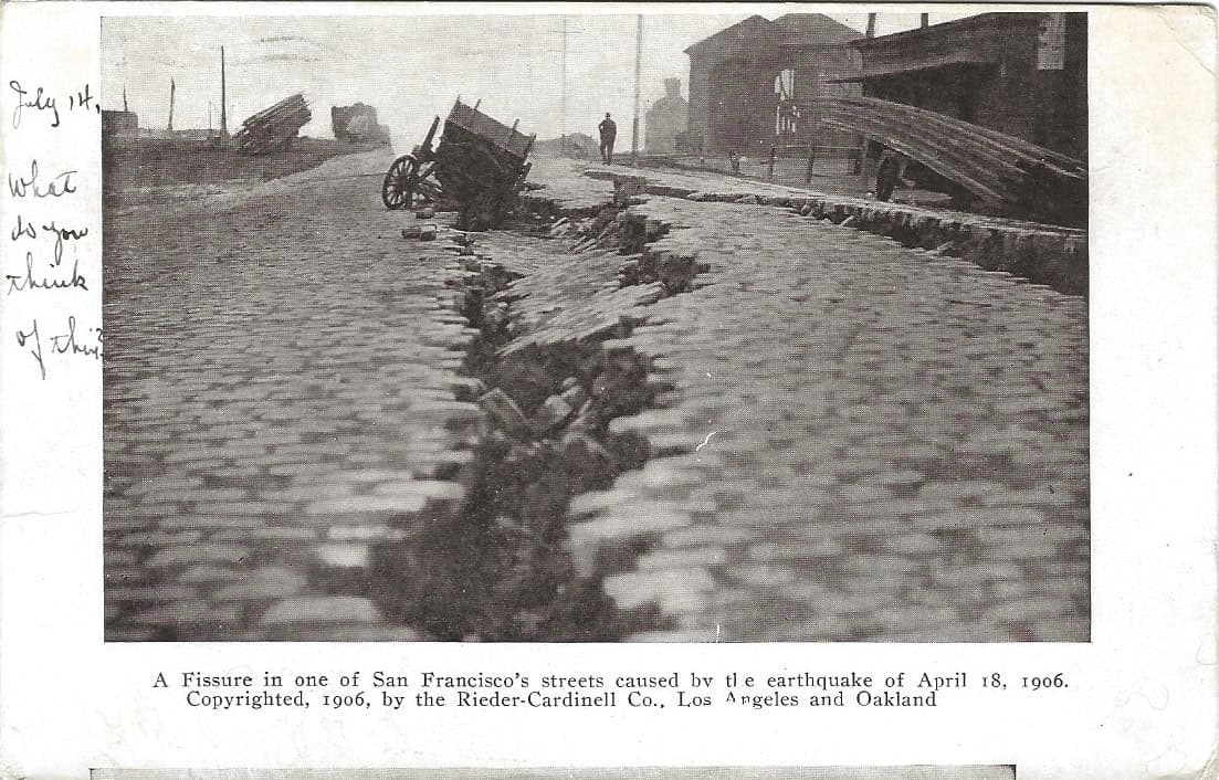 San Francisco Earthquake postcard