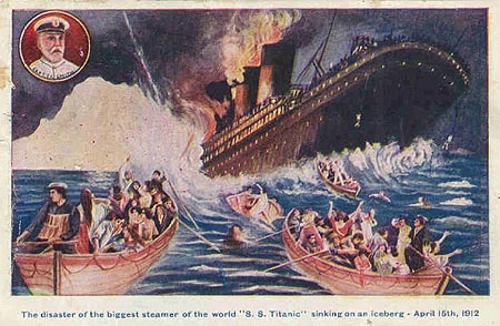 The Titanic Sinking postcard (1912)