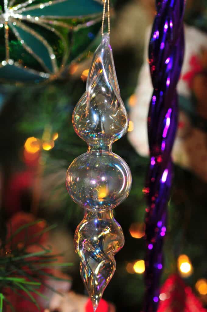 Glass Icicle Ornaments