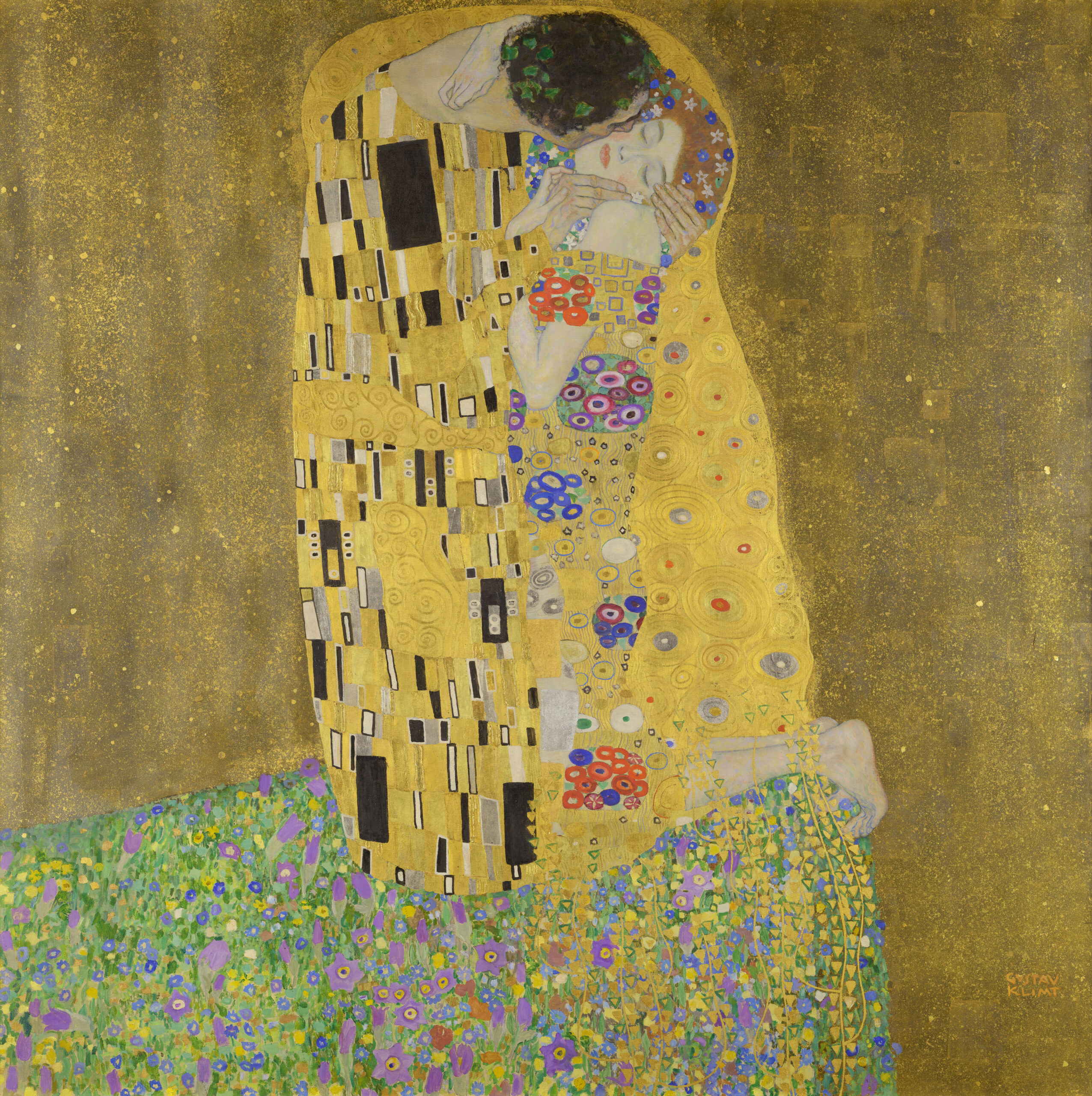 Gustav Klimt’s The Kiss