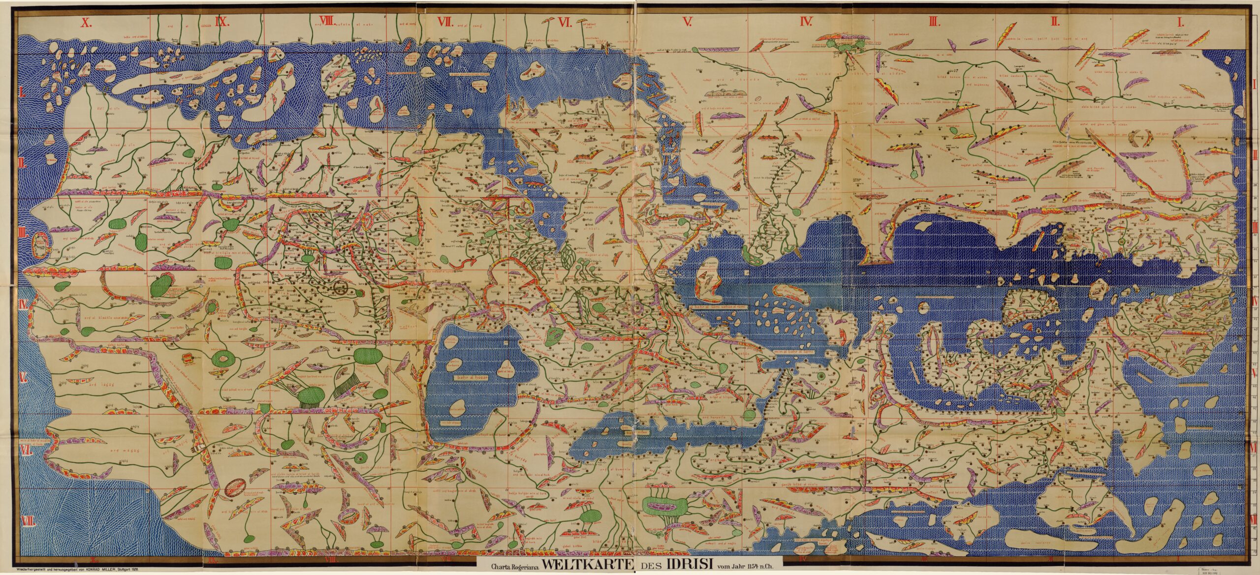 The Tabula Rogeriana by Al-Idrisi (1154)