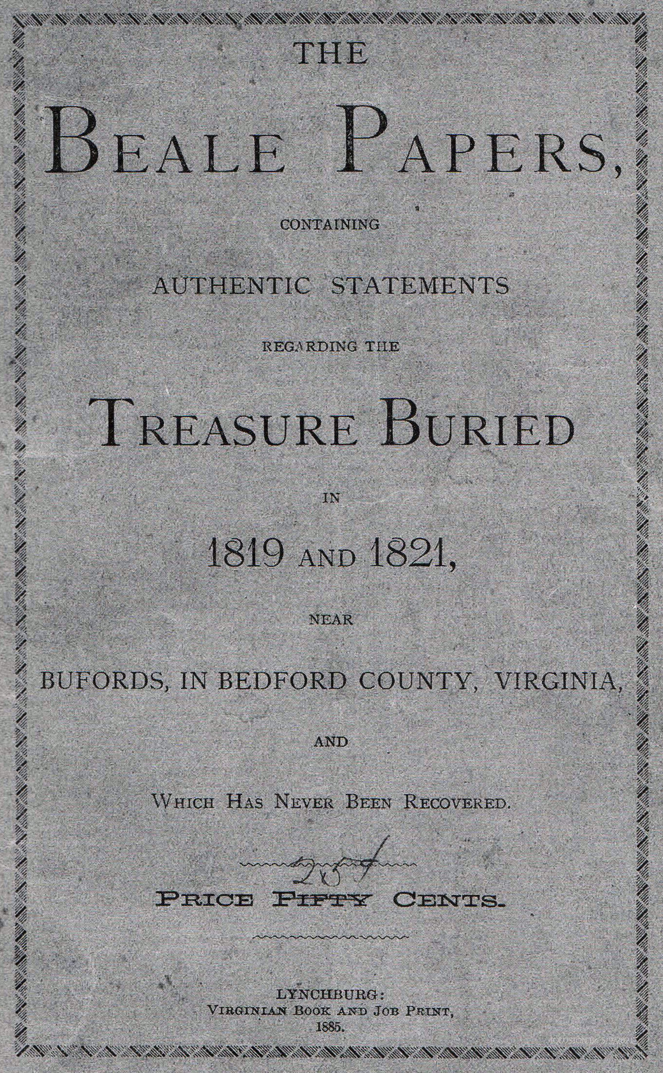 The Beale Ciphers Treasure