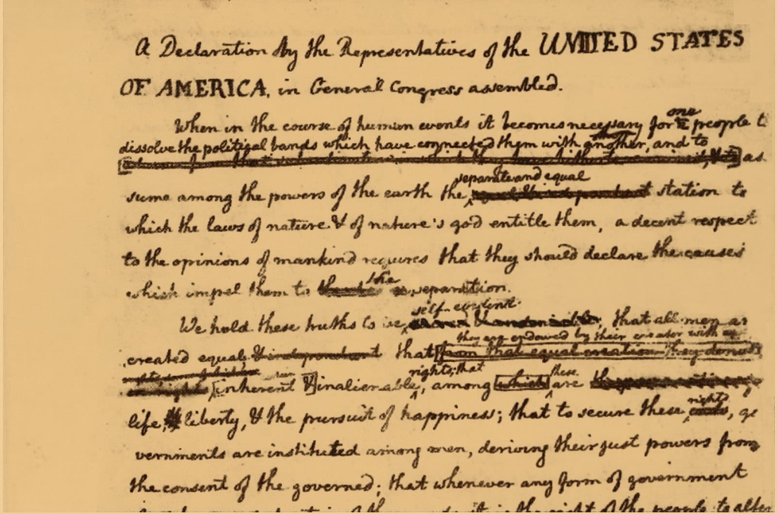 The Declaration of Independence Draft