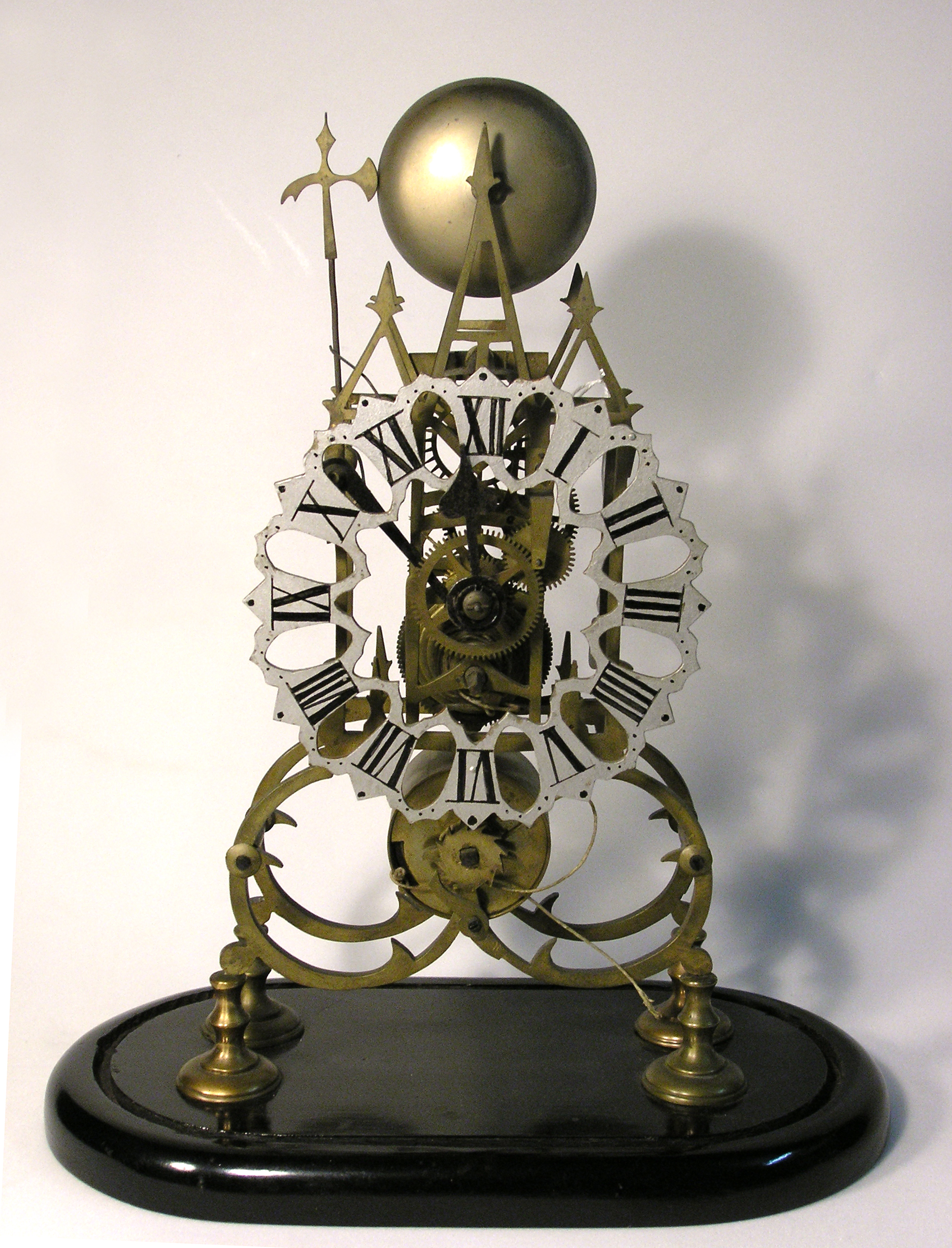 British Skeleton Fusee Clock