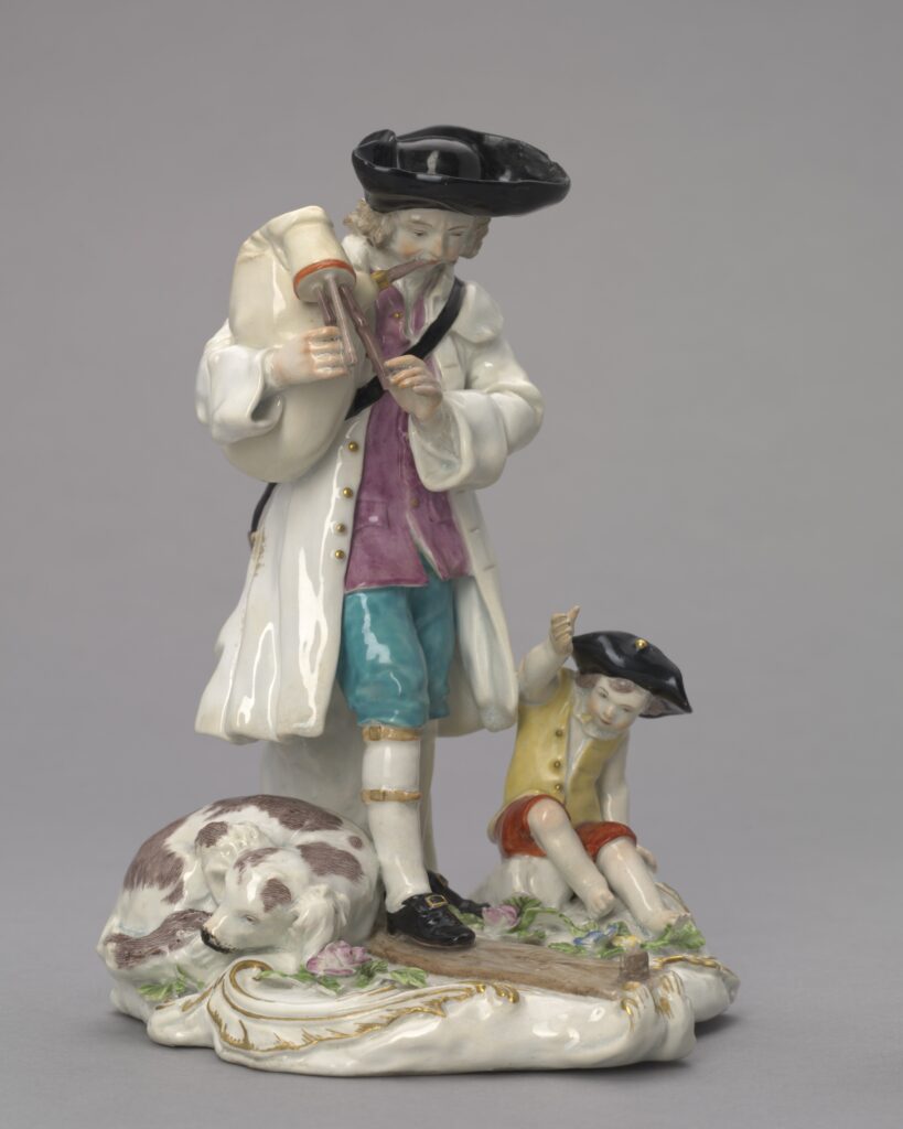 Chelsea Porcelain "The Itinerant Musician" Figurines