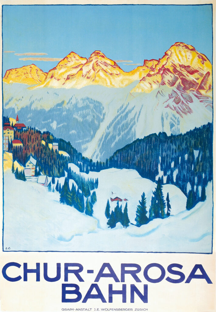 Chur-Arosa Bahn Swiss Railway Poster (1915)