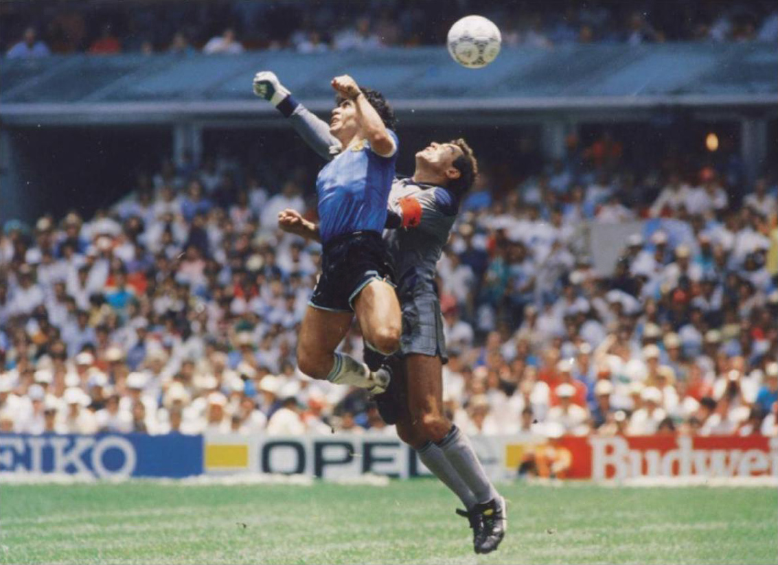 Diego Maradona’s "Hand of God" Goal – 1986 World Cup