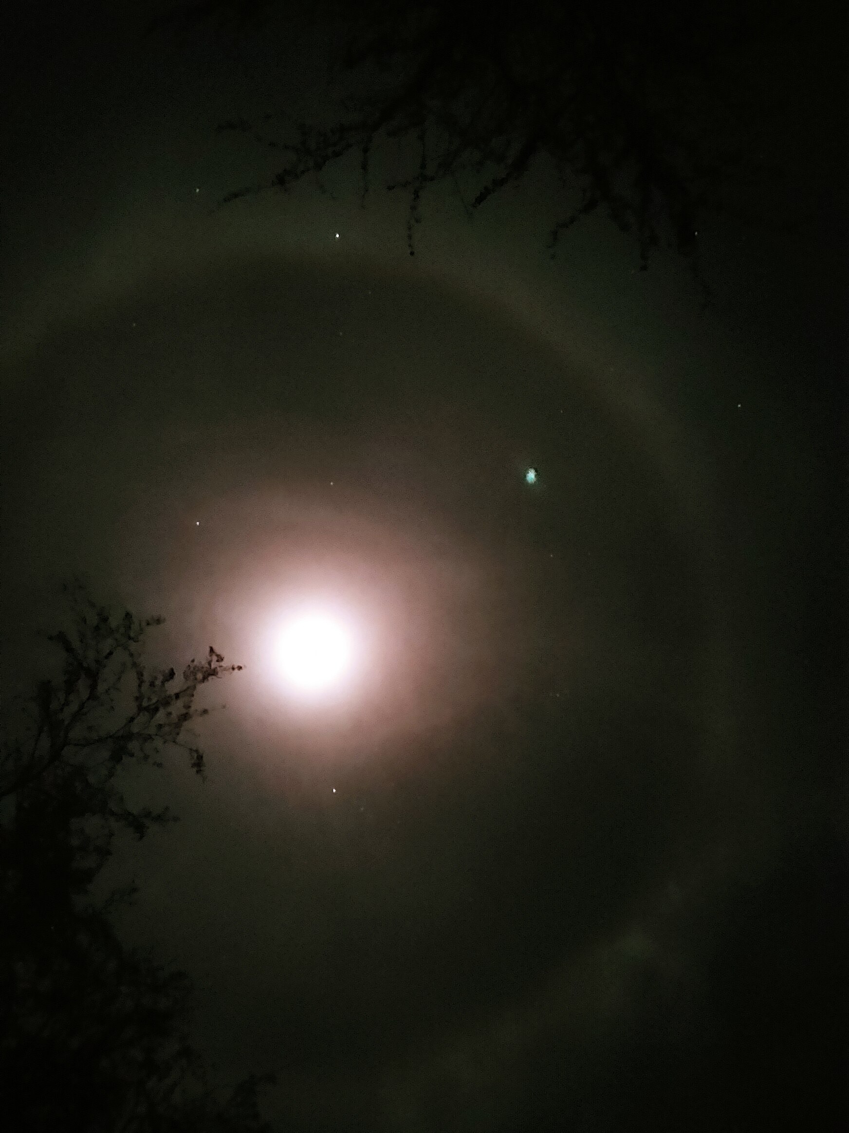 Halo around the Sun or Moon