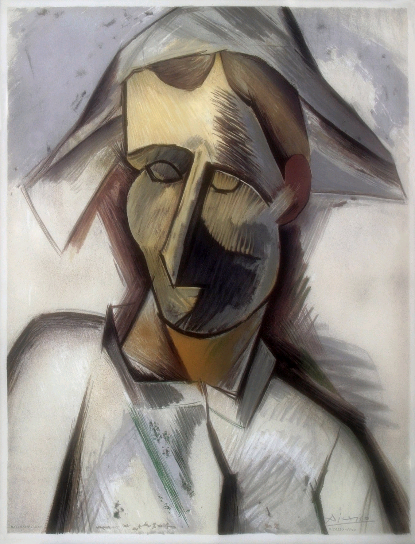 Harlequin Head by Pablo Picasso