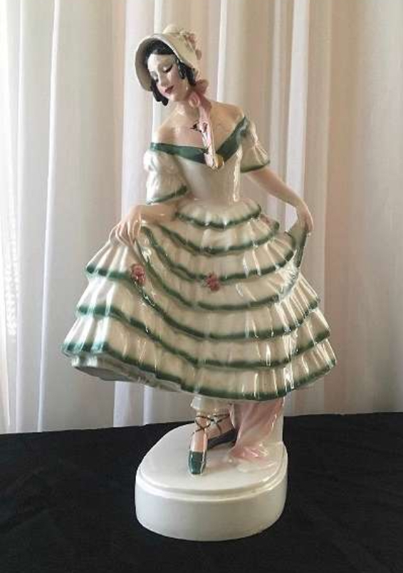 Jugendstil Vienna Rudolf Podany "Biedermeier Lady" Figurine